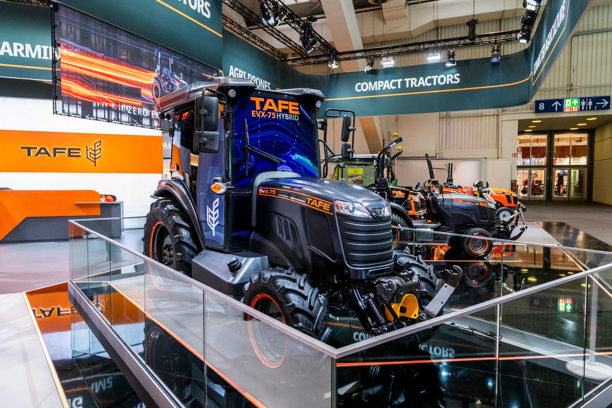 TAFE Tractors reveals new Electric Hybrid tractor EVX75 and Terra Vista vision guidance at Agritechnica 2025
