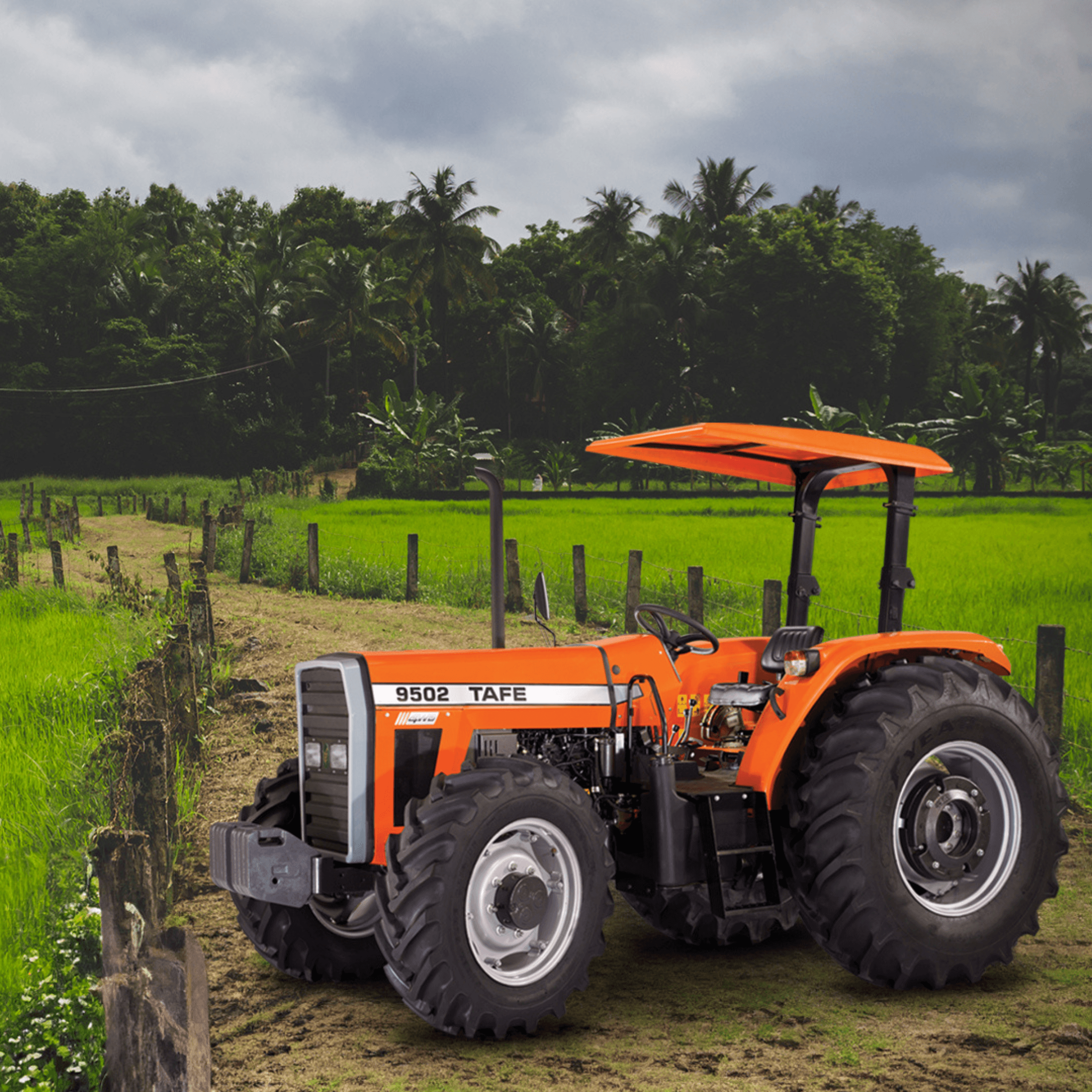 TAFE-9502-4WD-Tractor-FrontView-Canopy-Roof-RuggedTires-Performance.png